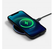 Беспроводное зарядное устройство с подсветкой Lightcore, черное