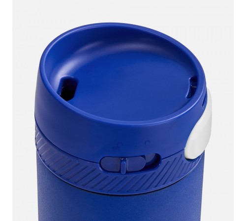 Термостакан X1 с цветной кнопкой, синий с белым