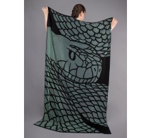 Плед Serpentica, черный с люрексом