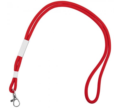 Шнурок для бейджа Tube Metal, красный
