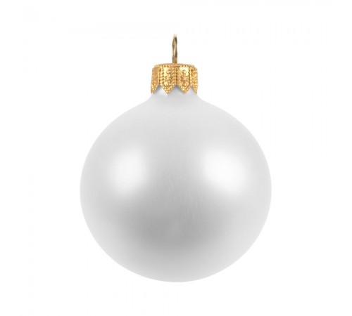 Елочный шар Gala Matt в коробке, 6 см, белый