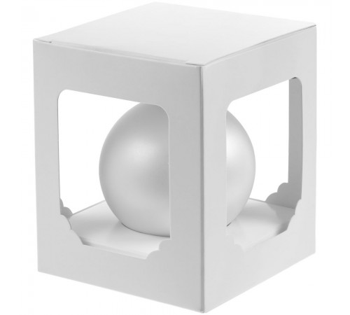 Елочный шар Gala Matt в коробке, 6 см, белый