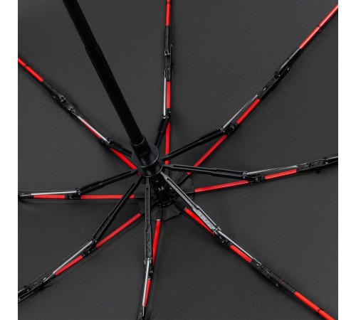 Зонт складной AOC Mini с цветными спицами, красный