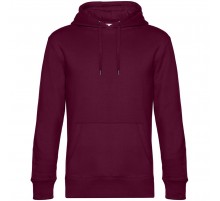 Толстовка с капюшоном унисекс King, бордовая