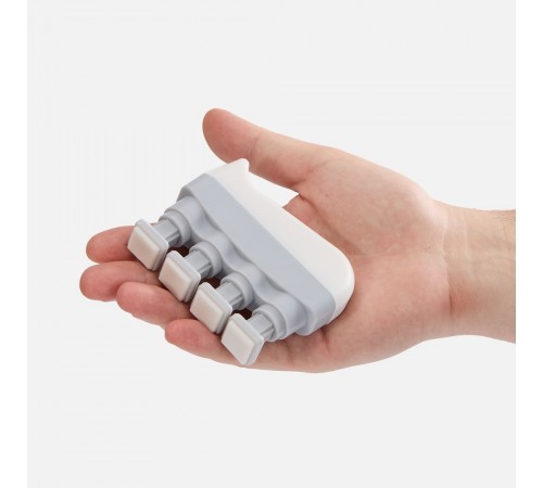 Эспандер кистевой FingerTap, серый с белым
