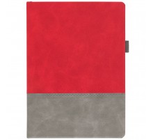 Ежедневник Horizon, недатированный, серый с красным