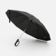 Зонт обратного сложения inLoop с ручкой-карабином, черный