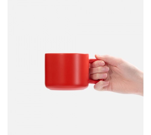 Чашка Jumbo в коробке матовая, красная