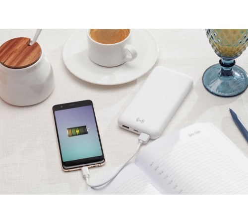 Аккумулятор Quick Charge Wireless 10000 мАч, черный Аккумулятор Quick Charge Wireless 10000 мАч, черный