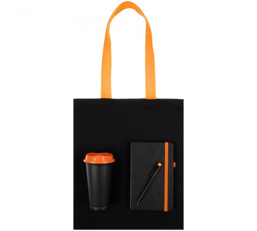 Набор Velours Bag, черный с оранжевым