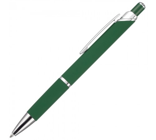 Ручка шариковая Chromos Soft Touch, зеленая