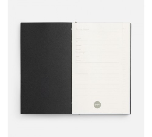 Ежедневник Flat Mini, недатированный, черный