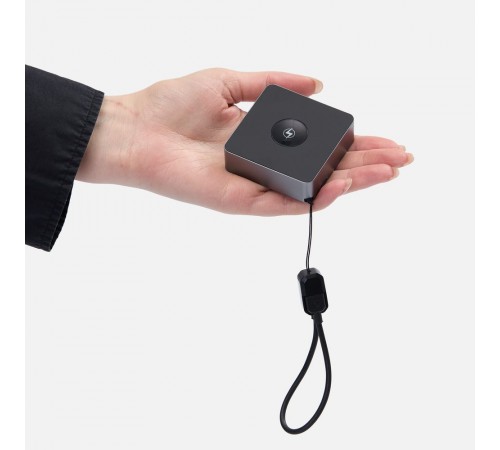 Внешний аккумулятор с беспроводной зарядкой Aura Power 5000 мАч, серый