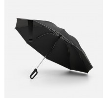 Зонт обратного сложения с ручкой-карабином Foldberry, черный