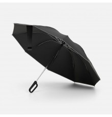 Зонт обратного сложения с ручкой-карабином Foldberry, черный