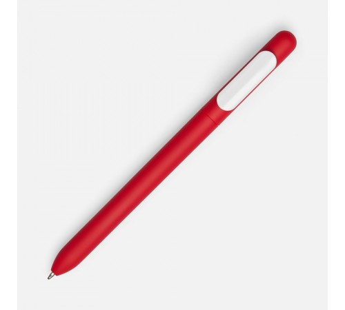 Ручка шариковая Swiper Soft Touch, красная с белым