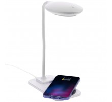 Настольная лампа с беспроводной зарядкой Modicum, белая