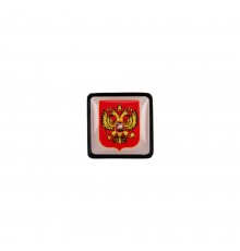 Шильдик на резинку с наклейкой «Российская Федерация», черный