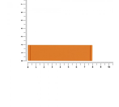 Лейбл из ПВХ Dzeta, S, оранжевый