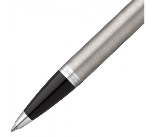 Ручка шариковая Parker IM Essential Stainless Steel CT, серебристая с черным Ручка шариковая Parker IM Essential Stainless Steel CT, серебристая с черным
