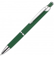 Ручка шариковая Chromos Soft Touch, зеленая