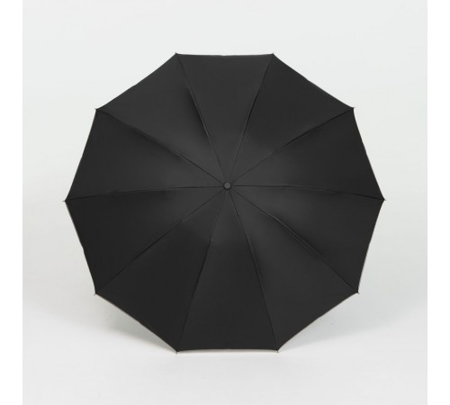 Зонт обратного сложения с ручкой-карабином Foldberry, черный