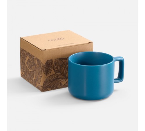 Чашка Jumbo в коробке матовая, морская волна