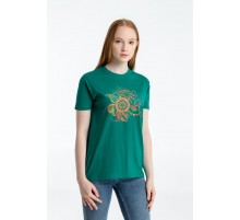 Футболка «Узор», зеленая