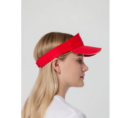 Козырек Active, красный с белым кантом Козырек Active, красный с белым кантом