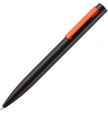 Ручка шариковая Inkolor, черная с оранжевым