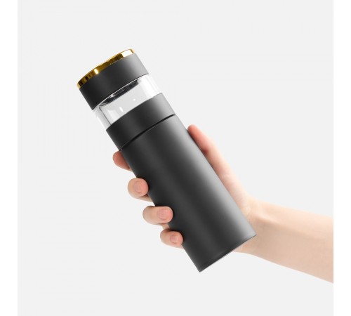 Смарт-бутылка с инфьюзером Thermory, черная