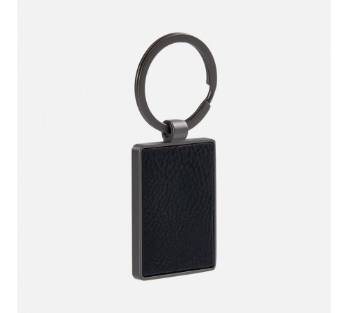 Брелок Gun Metal Leather Rectangle, графитовый