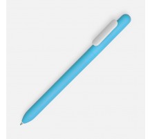 Ручка шариковая Swiper Soft Touch, голубая с белым
