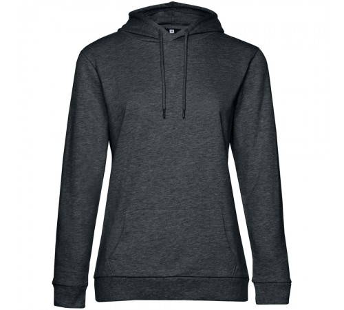 Толстовка с капюшоном женская Hoodie, серый меланж (антрацит)