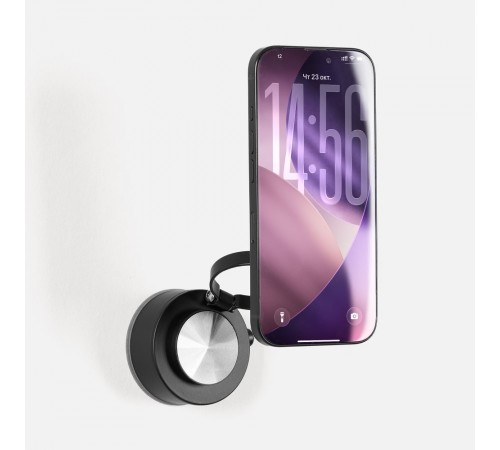 Вакуумный магнитный держатель airFix, черный с серым