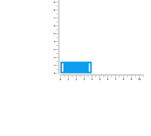Лейбл из ПВХ Kova, голубой