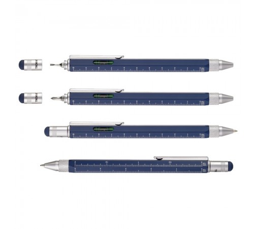 Ручка шариковая Construction, мультиинструмент, синяя