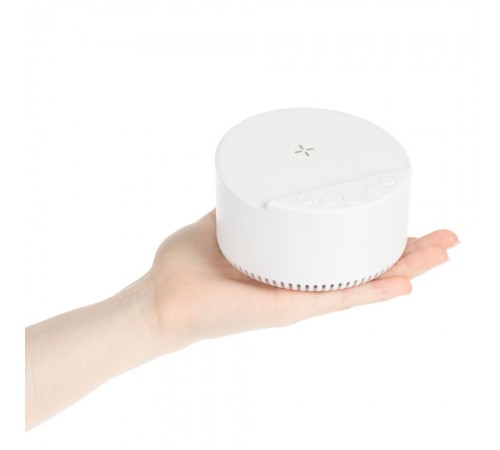 Bluetooth-колонка с беспроводной зарядкой relaxTime, белая