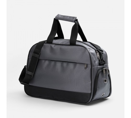 Спортивная сумка Atlantes, светло-серая с черным