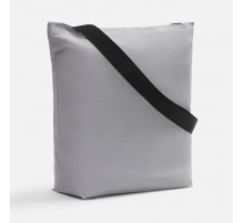 Шопер B5, серый с широкими черными ручками