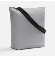 Шопер B5, серый с широкими черными ручками