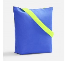 Шопер B5, синий с широкими желтыми ручками