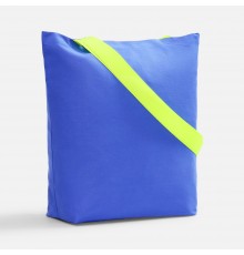 Шопер B5, синий с широкими желтыми ручками