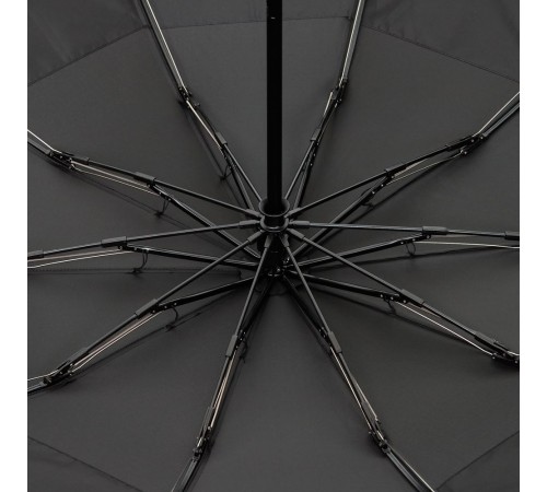 Зонт обратного сложения twoGether с двойным куполом, черный