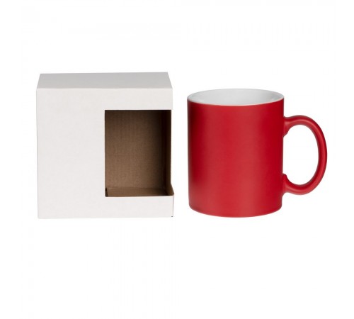 Коробка для кружки с окном Cupcase, белая