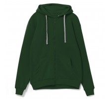 Толстовка на молнии с капюшоном Siverga, темно-зеленая