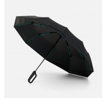 Зонт складной Skymate с УФ-защитой и ручкой-карабином, черный