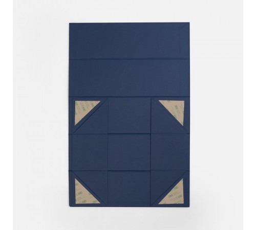 Коробка складная под бутылку Color Jacket Fold, темно-синяя