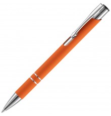 Ручка шариковая Keskus Soft Touch, оранжевая