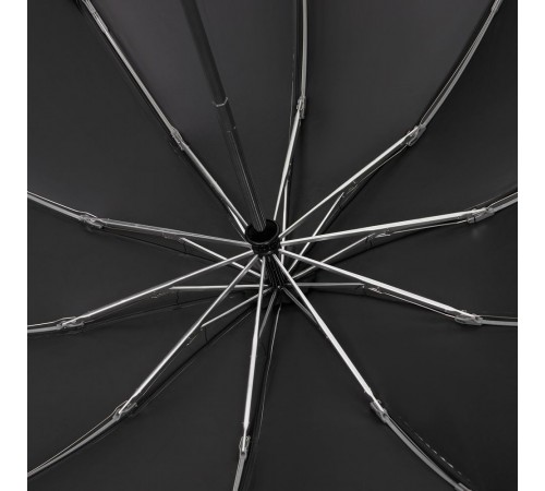 Зонт обратного сложения с ручкой-карабином Foldberry, черный